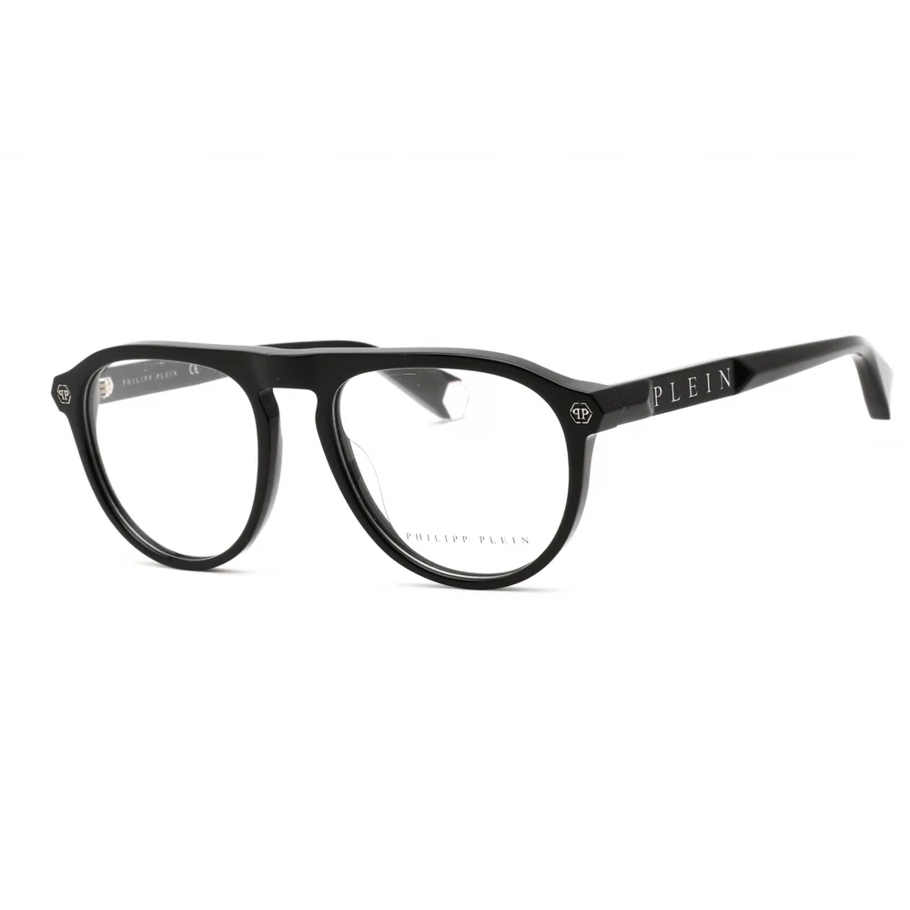 Philipp Plein VPP016M Eyeglasses Black Plastic Round